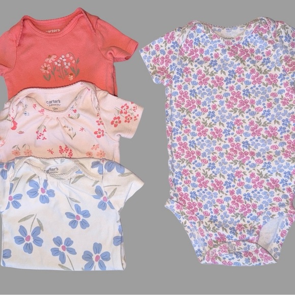 Carter's Other - Carter's Baby Girl Bodysuit Bundle | 4 Pieces | Floral | 12 Months | Like New